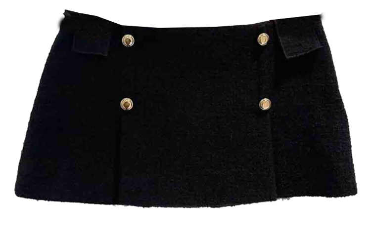(Women) MIU MIU  Black Double-Breasted Button Casual Skirt. MG2157-13RL-F0008 圖 2