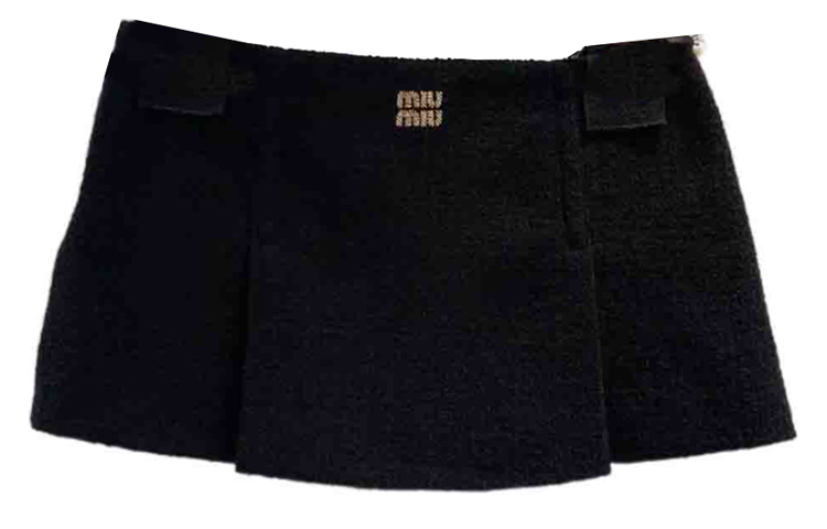 (Women) MIU MIU  Black Double-Breasted Button Casual Skirt. MG2157-13RL-F0008 圖 3