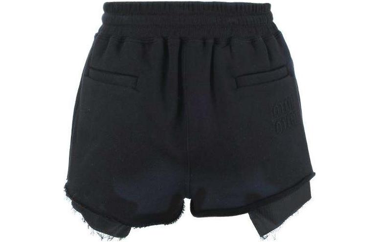 (Women) MIU MIU  Black Drawstring Casual Shorts with Rolled Hem. MJP300-13FV-F0002 圖 3