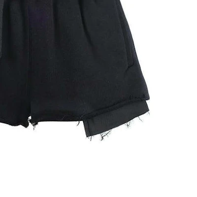 (W) MIU MIU 黑色抽绳翻边休闲短裤 MJP300-13FV-F0002 Sizing (W) MIU MIU 黑色抽绳翻边休闲短裤 MJP300-13FV-F0002