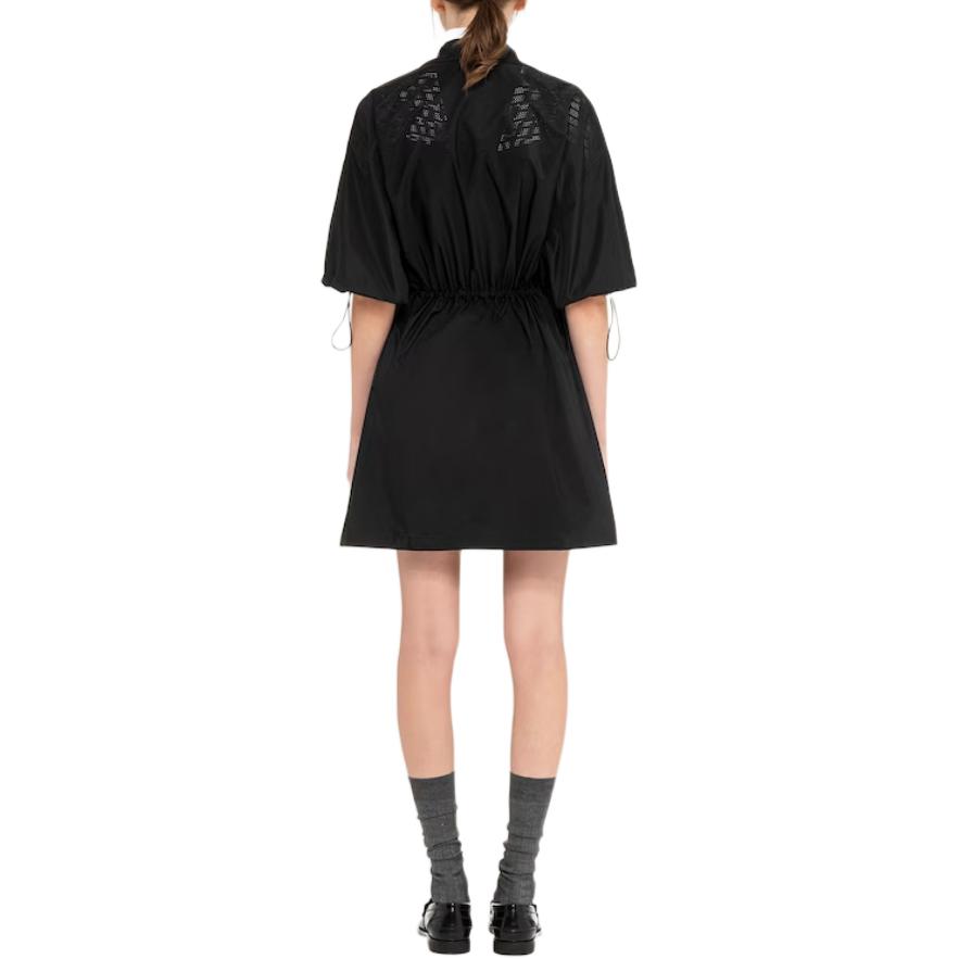 Shop (W) MIU MIU 黑色修身短袖拉链连衣裙 MF4806-121G-F0002-S-231