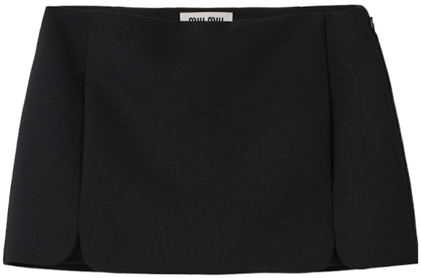 (W) MIU MIU 黑色粒纹小牛皮标志迷你裙 侧边拉链设计 MG2127-1R1-F0002-S-OOO Buy (W) MIU MIU 黑色粒纹小牛皮标志迷你裙 侧边拉链设计 MG2127-1R1-F0002-S-OOO