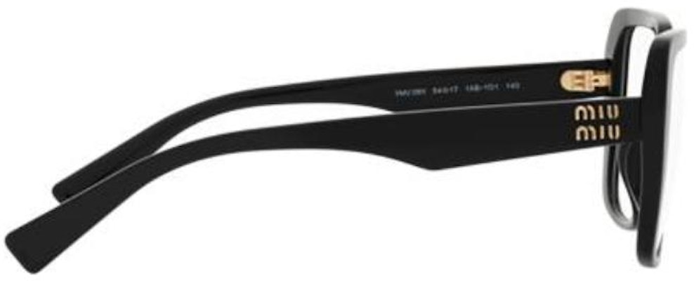 (W) MIU MIU ブラック ロゴテンプル付き 不規則アセテート オプティカル眼鏡 MU06VV1AB1O1 Shop (W) MIU MIU ブラック ロゴテンプル付き 不規則アセテート オプティカル眼鏡 MU06VV1AB1O1