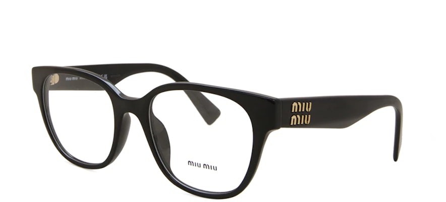 (Women) MIU MIU Black Irregular Optical Glasses with Letter Logo. OMU02VV-1AB1O1 Order (Women) MIU MIU Black Irregular Optical Glasses with Letter Logo. OMU02VV-1AB1O1