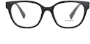 Shop (Women) MIU MIU Black Irregular Optical Glasses with Letter Logo. OMU02VV-1AB1O1
