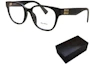 Details for (Women) MIU MIU Black Irregular Optical Glasses with Letter Logo. OMU02VV-1AB1O1