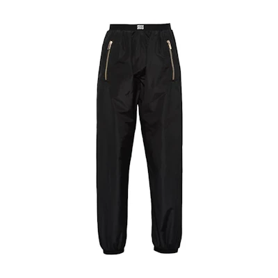 (Women) MIU MIU Black Knit Jogger Pants with Zippered Pockets. MP1634-121G-F0002-S-231