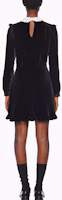 Shop (Women) Miu Miu Black Lace Patchwork Long-Sleeve Straight Dress. MF4645-10BA-F0002