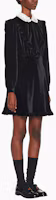 Purchase (Women) Miu Miu Black Lace Patchwork Long-Sleeve Straight Dress. MF4645-10BA-F0002