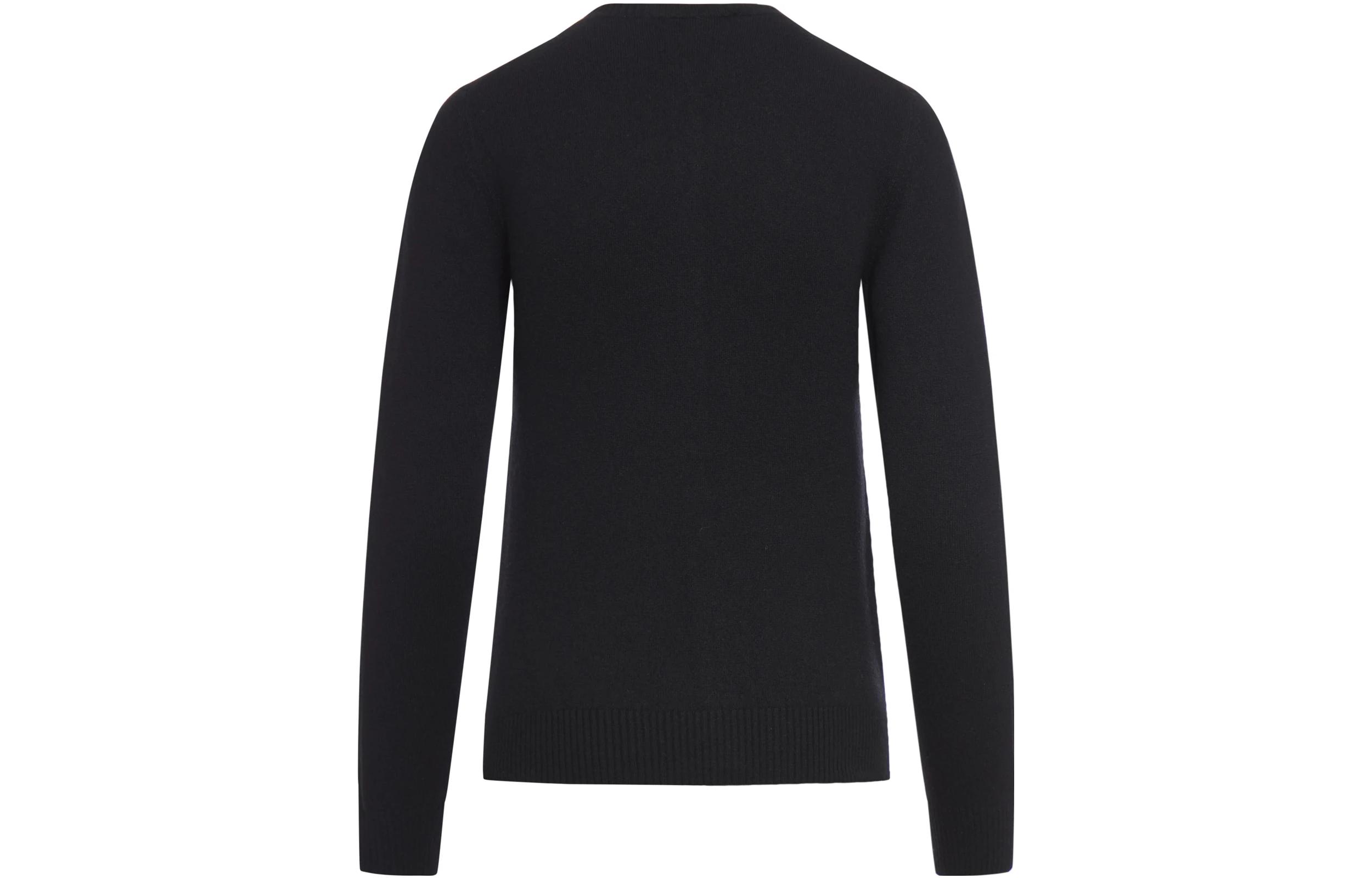 Lookbook (W) MIU MIU 黑色字母印花扣式圆领毛衣 MMF787-13S1-F0002-S-232