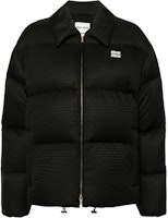 (Women) MIU MIU Black Logo Appliqué Collared Long Sleeve Jacket. ML1082-15PR-F0002-S-OOO (Women) MIU MIU Black Logo Appliqué Collared Long Sleeve Jacket. ML1082-15PR-F0002-S-OOO