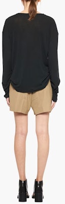 (W) MIU MIU 黑色长袖圆领T恤。 MJL939-121U-F0002-S-231 Shop (W) MIU MIU 黑色长袖圆领T恤。 MJL939-121U-F0002-S-231