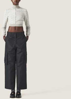 (Women) MIU MIU Black Low-Waist Loose Fit Straight Casual Pants. MP1757-121I-F0002-S-OOO Lookbook (Women) MIU MIU Black Low-Waist Loose Fit Straight Casual Pants. MP1757-121I-F0002-S-OOO