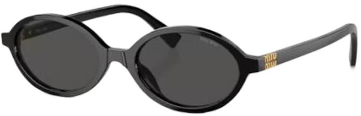 (Women) MIU MIU Black Oval Sunglasses with Logo Design Acetate Frame. 00538178887MU04ZS1AB5S0 Order (Women) MIU MIU Black Oval Sunglasses with Logo Design Acetate Frame. 00538178887MU04ZS1AB5S0