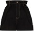Order (Women) MIU MIU Black Paperbag Loose Denim Shorts MP137-7672-F0002
