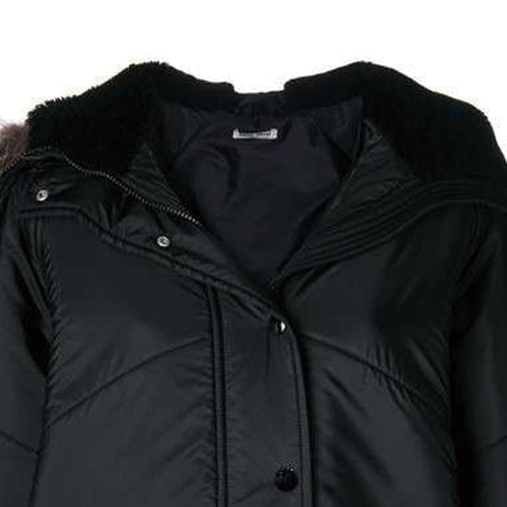 Details for (Women) MIU MIU  Black Parka with Fur Collar and Back Panel Design. ML500-1PTQ-F0002