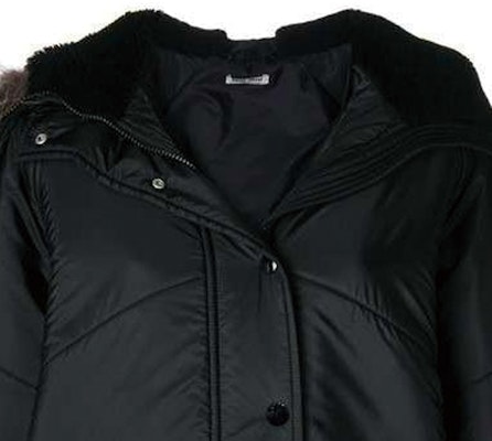 (Women) MIU MIU Black Parka with Fur Collar and Back Panel Design. ML500-1PTQ-F0002 Details for (Women) MIU MIU Black Parka with Fur Collar and Back Panel Design. ML500-1PTQ-F0002