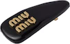 Order (W) MIU MIU 黑色亮皮字母裝飾髮夾 5IF092069F0002