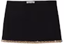 Order (Women) MIU MIU Black Sequin-Trimmed Solid Color Casual Mini Skirt. MG2133-13RL-F0002-S-OOO