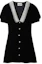 Order (Women) MIU MIU Black Short-Sleeve V-Neck Fitted Mini Dress. MF5217-10BA-F0002-S-OOO