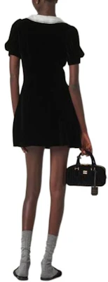 (Women) MIU MIU Black Short-Sleeve V-Neck Fitted Mini Dress. MF5217-10BA-F0002-S-OOO Shop (Women) MIU MIU Black Short-Sleeve V-Neck Fitted Mini Dress. MF5217-10BA-F0002-S-OOO
