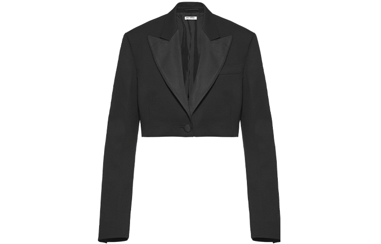 Order (W) MIU MIU 黑色純色長袖短版西裝外套. MH1759-1R1-F0002
