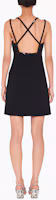 Shop (Women) MIU MIU Black Sleeveless Embroidered Satin Dress. MF4537-1N4P-F0002