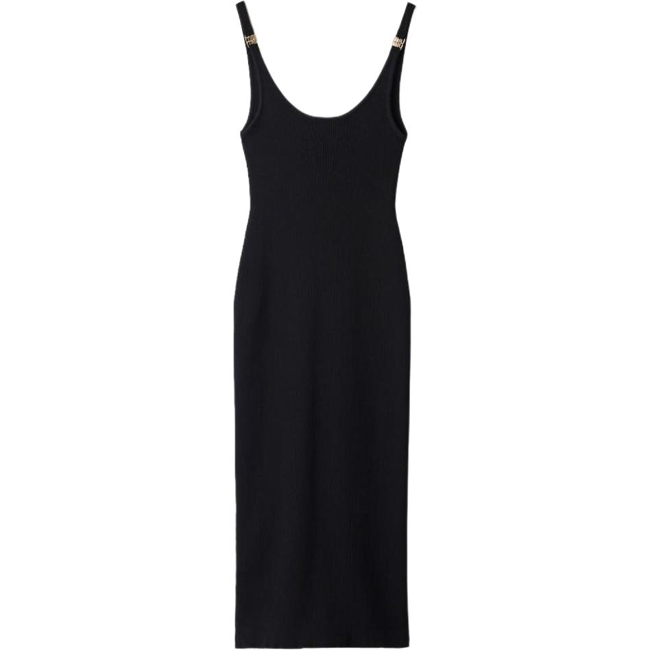 (Women) MIU MIU  Black Sleeveless Slim Fit Casual Dress. MMA845-13WV-F0002-S-OOO