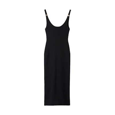 (Women) MIU MIU Black Sleeveless Slim Fit Casual Dress. MMA845-13WV-F0002-S-OOO