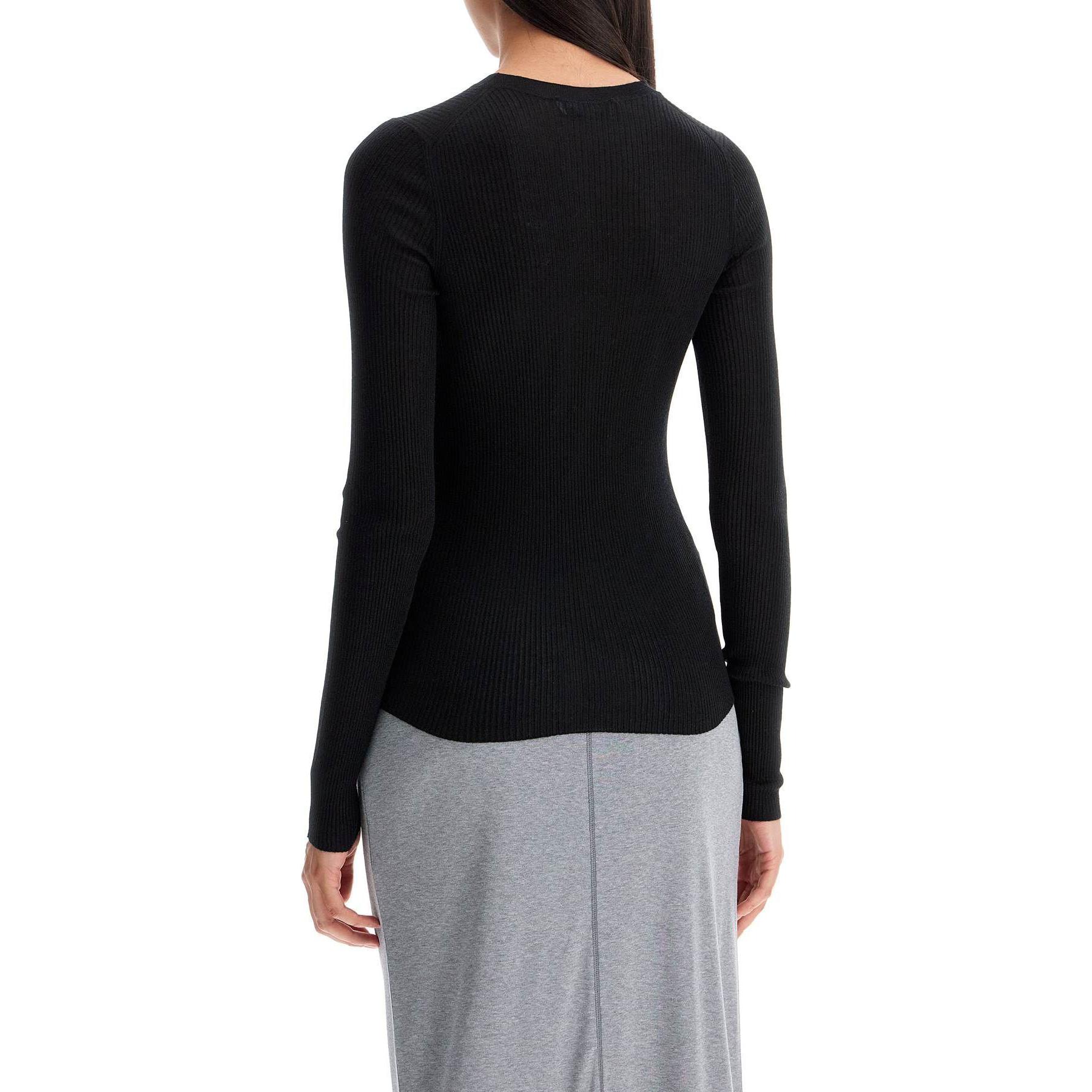 (Women) MIU MIU  Black Slim-Fit Crewneck Long-Sleeve Sweater with Print. MML821-13KV-F0002 圖 5