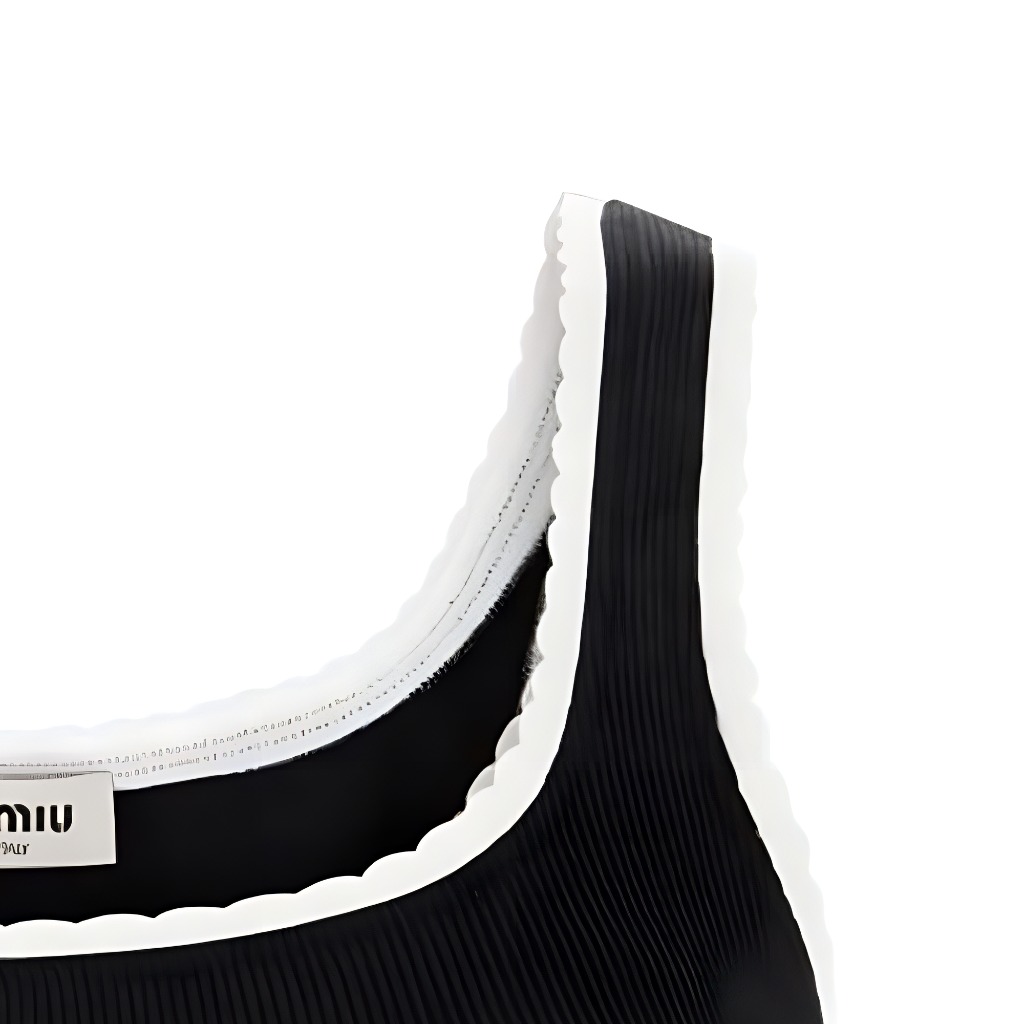 Details for (W) MIU MIU Sujetador Deportivo Negro Slim Fit con Logo. TP9145-12HM-F0002