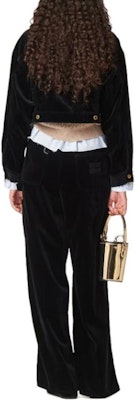 (W) MIU MIU Celana Kasual Hitam Longgar dengan Resleting. MP1750-1Z36-F0002-S-OOO Shop (W) MIU MIU Celana Kasual Hitam Longgar dengan Resleting. MP1750-1Z36-F0002-S-OOO