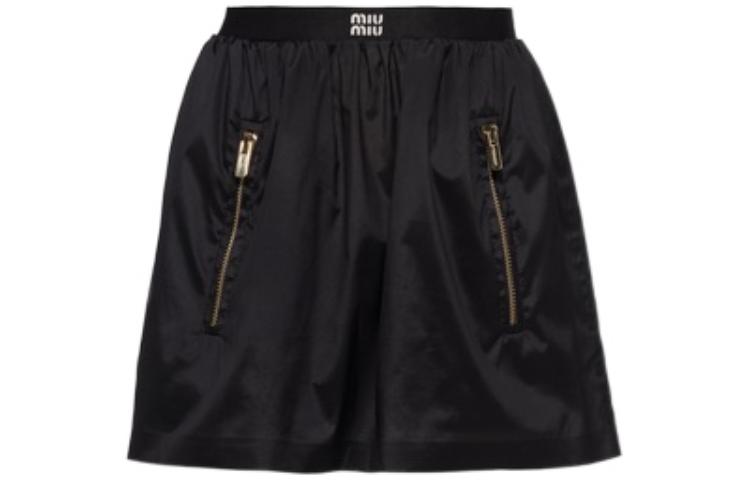 (Women) MIU MIU  Black Solid High-Waist Mini Casual Skirt. MG1926-121G-F0002 圖 2