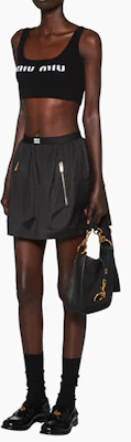 (W) MIU MIU Falda Mini Casual Negra de Talle Alto. MG1926-121G-F0002 Lookbook (W) MIU MIU Falda Mini Casual Negra de Talle Alto. MG1926-121G-F0002