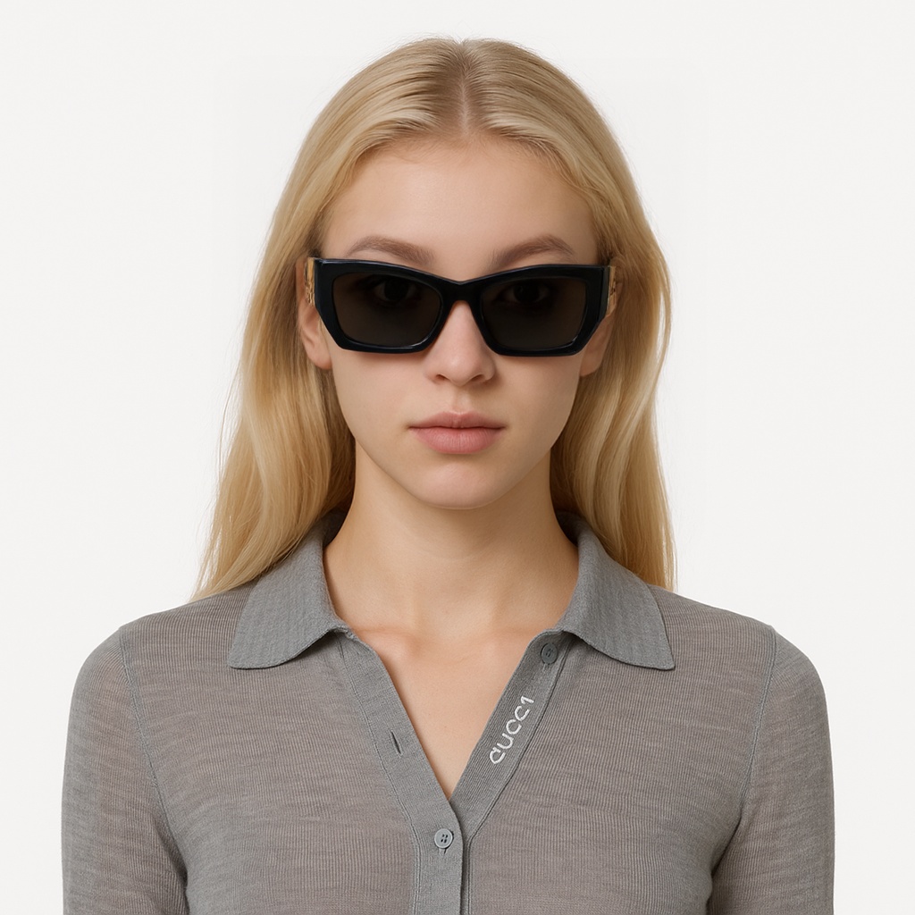 (Women) MIU MIU  Black Square Acetate Full-Frame Sunglasses. 76I-XEV005 圖 6