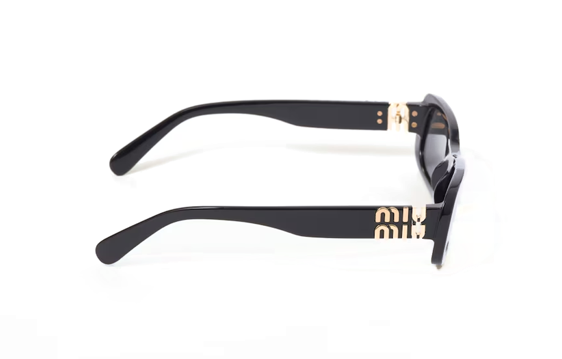 Shop (W) MIU MIU 黑色方形醋酸太阳镜带标志性镜腿 SMU08Z_E1AB_F05S0_C_053