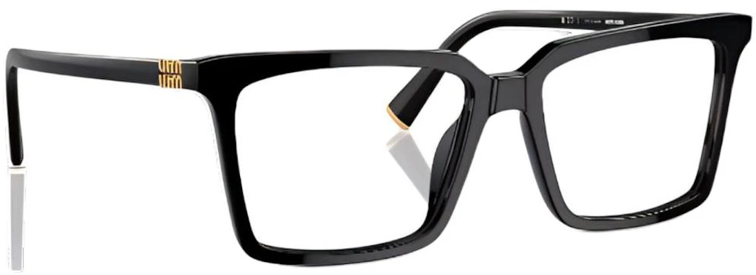 (W) 미우미우 블랙 스퀘어 옵티컬 안경 렌즈 로고. MU08XVF-16K1O1 Shop (W) 미우미우 블랙 스퀘어 옵티컬 안경 렌즈 로고. MU08XVF-16K1O1