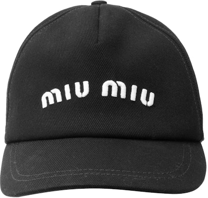 (W) MIU MIU ブラック ツイル ファブリック ベースボールキャップ 5HC179_2DXI_F0967 Buy (W) MIU MIU ブラック ツイル ファブリック ベースボールキャップ 5HC179_2DXI_F0967