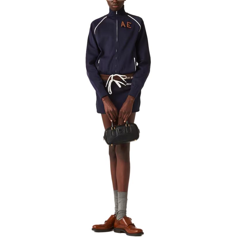 (Women) MIU MIU  Blue Embroidered Logo Pencil Skirt Casual. MMG505-14SJ-F0008-S-OOO 圖 3