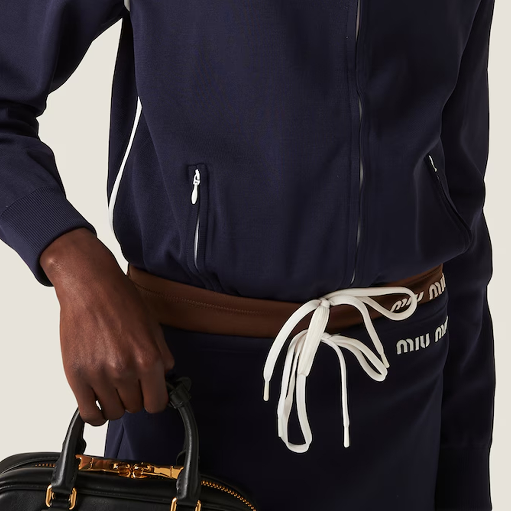 (Women) MIU MIU  Blue Embroidered Logo Pencil Skirt Casual. MMG505-14SJ-F0008-S-OOO 圖 5