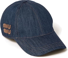 (Women) MIU MIU Blue Fabric Baseball Cap with Logo Design. 5HC274_AJ6_F0QV1 (Women) MIU MIU Blue Fabric Baseball Cap with Logo Design. 5HC274_AJ6_F0QV1