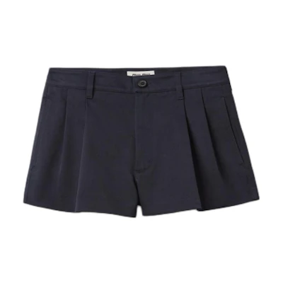 (Women) MIU MIU Blue Logo Embroidered Casual Shorts. MP1806-1UPX-F0008-S-OOO