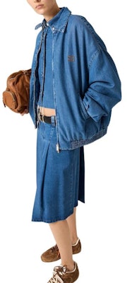 (Women) MIU MIU Blue Logo Embroidered Long-Sleeve Puffer Jacket. GWB219-15PP-F0008-S-OOO Purchase (Women) MIU MIU Blue Logo Embroidered Long-Sleeve Puffer Jacket. GWB219-15PP-F0008-S-OOO