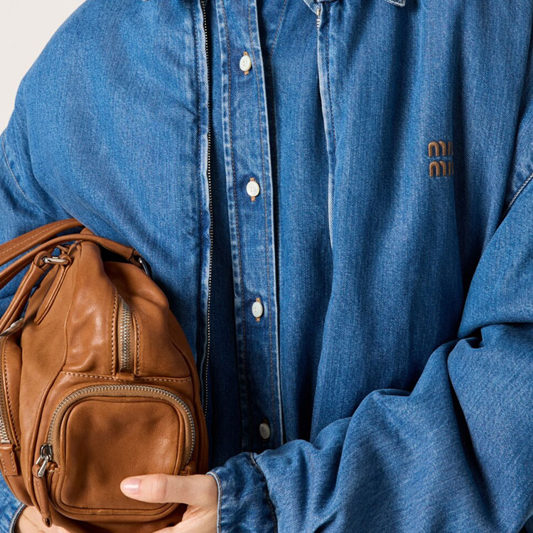 Cheap (Women) MIU MIU  Blue Logo Embroidered Long-Sleeve Puffer Jacket. GWB219-15PP-F0008-S-OOO