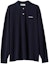 Order (Women) MIU MIU Blue Logo Embroidered Long Sleeve Polo Shirt Casual Wear. MJL019-14RW-S-OOO