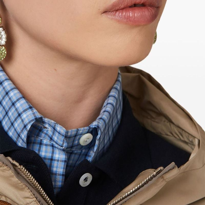 Details for (Women) MIU MIU  Blue Logo Embroidered Long Sleeve Polo Shirt Casual Wear. MJL019-14RW-S-OOO