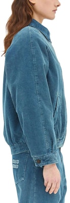 (Women) MIU MIU Blue Logo Zipper Jacket with Raglan Sleeves. ML1152-16DF-F0013 Purchase (Women) MIU MIU Blue Logo Zipper Jacket with Raglan Sleeves. ML1152-16DF-F0013