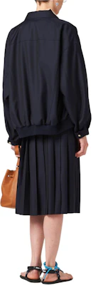 (Women) MIU MIU Blue Pleated Drawstring Long Casual Skirt with Logo Embroidery MG2237-11AD-F0008-S-OOO Shop (Women) MIU MIU Blue Pleated Drawstring Long Casual Skirt with Logo Embroidery MG2237-11AD-F0008-S-OOO