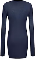 Lookbook (Women) MIU MIU Blue Slim-Fit Long-Sleeve Short Dress FW24. MJA842-14RN-F0008-S-231
