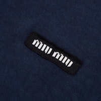 Purchase (Women) MIU MIU Blue Slim-Fit Long-Sleeve Short Dress FW24. MJA842-14RN-F0008-S-231